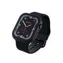エレコム Apple Watch45mm用フルカバーケース プレミアムガラス セラミックコート AW-21AFCGCBK(代引不可)【メール便配送】【送料無料】