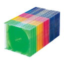 【5個セット 50枚×5 】 サンワサプライ Blu-ray・DVD・CDケース スリムタイプ・50枚セット・5色ミックス FCD-PU50MXN2X5(代引不...