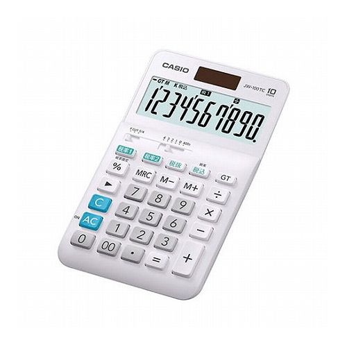 カシオ計算機 W税率電卓 ジャストタイプ 10桁 JW-100TC-N(代引不可)