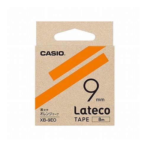 乐天商城 - カシオ計算機 Lateco 詰め替え用テープ 9mm オレンジテープ黒文字 XB-9EO(代引不可)