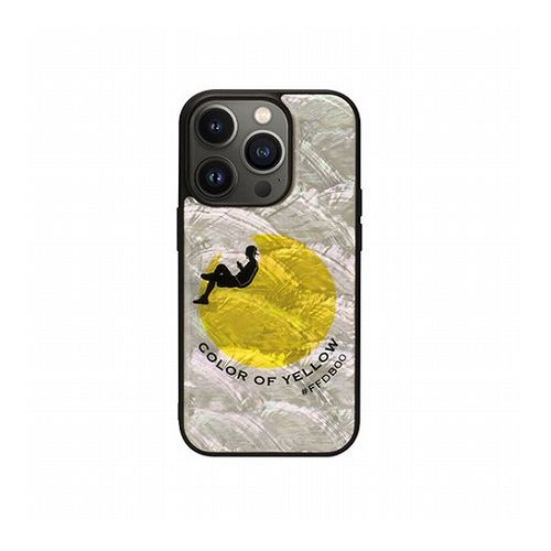 ikins 天然貝ケース for iPhone 14 Pro Sunset Yellow 背面カバー型 I23585i14P