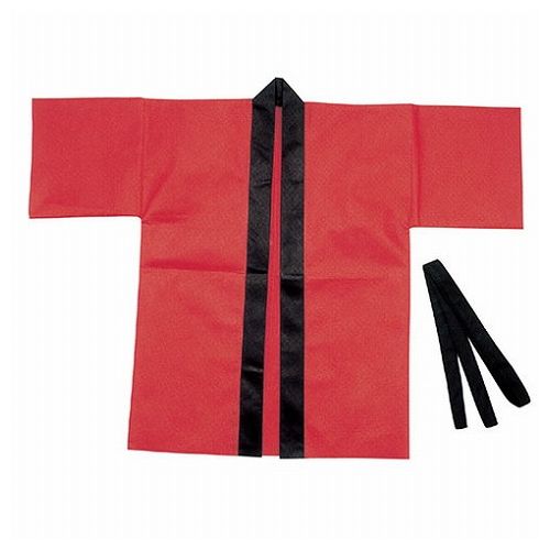 ARTEC カラー不織布ハッピ 園児用 C 赤 ATC4050(代引不可)【メール便配送】【送料無料】