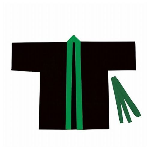 ARTEC カラー不織布ハッピ 子供用S 黒(緑襟) ATC4571(代引不可) 1