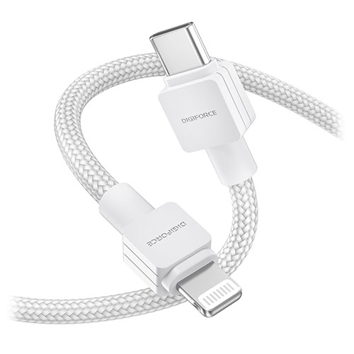 デジフォース Type-C to Lightning Cable ライトニングケーブル 2m ホワイト D0076WH(代引不可)【メール便配送】【送料無料】