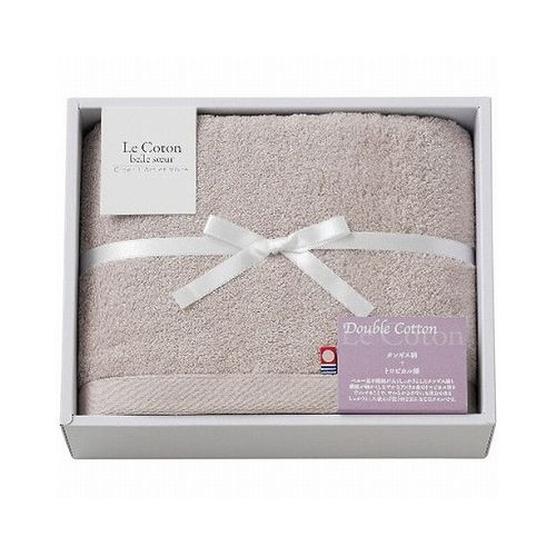 ル コトン ベルスール ダブルコットンハーフバスタオル グレー 9115-029(代引不可)