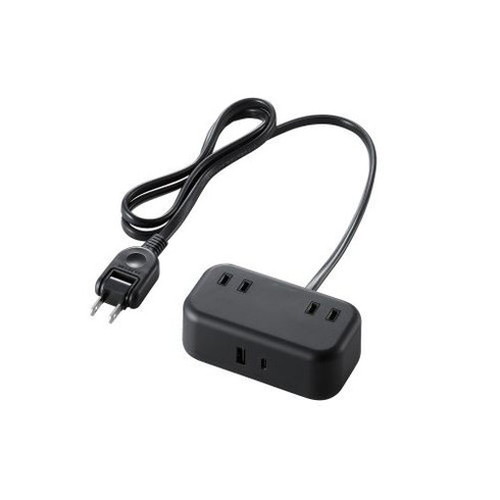 2つの差込口とそれぞれ1つのUSBType-C(TM)(USB-C(TM))ポート、USB-Aポートを備えたUSBタップです。USBの最大出力は20Wで、別途充電器などを用意することなく、対応するスマートフォンやタブレットを2台同時に充電できます。USBType-C(TM)(USB-C(TM))ポートを単独で使用する際はUSBPowerDelivery20Wが利用でき、対応するスマートフォンやタブレットの急速充電が可能です。USB-Aポートには接続された機器を自動検知し、ぴったりな出力で充電できる「おまかせ充電」機能を搭載しています。USBType-C(TM)(USB-C(TM))とUSB-Aのポートにはそれぞれ専用のポートキャップが付いており、不使用時にホコリの侵入を防止します。AC差込口には、不使用時にホコリの侵入を防止する「ホコリ防止シャッター」を装備しています。AC差込口には耐熱性に優れた熱硬化性樹脂を使用しており、万一の発熱の際にも融解しにくく、電気火災の防止に有効です。AC差込口の間隔距離を55mmとすることで、大きなACアダプターなどを利用する際も隣のAC差込口に干渉しにくい設計となっています。サージ電流耐量2750A/5回、2500A/10回、制限電圧935Vmax(500A8/20μs)の素子(バリスタ)を搭載しており、誘導雷による雷サージを吸収して接続機器を保護します。※直撃雷や、誘導雷であっても素子の許容値を超える雷サージが発生した場合、接続機器を保護できない場合があります。また、受けた電圧や回数により性能は劣化します。本体底面にシリコンパーツを配し、卓上などに設置した際の横滑りを抑制します。本体底面にはダルマ穴を備えており、壁に引っ掛けて利用できます。電源コードには一般社団法人日本配線システム工業会規格(JWDS0010)に適合した二重被ふくコードを採用しており、断線や被ふく破れによる感電・火災の防止に有効です。並行2芯線の平型コードのため柔軟で、取り回しがしやすくなっています。プラグには栓刃間に火災の原因となるトラッキング現象防止に有効な熱硬化性樹脂を配し、感電の危険を抑制する絶縁スリーブを装備しています。狭い場所でも配線しやすい180度スイングプラグを採用しています。自社環境認定基準を1つ以上満たし、『THINKECOLOGY』マークを表示した製品です。環境保全に取り組み、製品の包装容器におけるプラスチック重量を、社内基準製品より20%以上削減した製品です。環境保全に取り組み、製品の包装容器が紙・ダンボール・ポリ袋のみで構成されている製品です。※USBを利用する際に必要な各種ケーブルは同梱しておりません。別途ご用意ください。※USBType-CandUSB-CaretrademarksofUSBImplementersForum.差込口仕様:Aタイプ2ピン差込口個数:2個口差込口間隔:55mmプラグ仕様:Aタイプ2ピンACコード長:約1.0mUSB端子形状:USBType-C(TM)(USB-C(TM))ポート×1USB-Aポート×1AC側定格:14A125V1400WまでUSB側定格入力:AC100-240V50/60HzUSB側定格出力:最大20WUSB側定格出力:USBType-C(TM)(USB-C(TM))ポート単独使用時USBPowerDelivery20W(5V/3.0A9V/2.25A)USB-A併用時15W(5V/3A)USB側定格出力:USB-Aポート12W(5V/2.4A)雷ガード:○ほこりシャッター:○(AC差込口のみ)(USBポートには差込式の蓋が付いています)二重構造:○二重被ふく:○絶縁キャッププラグ:○スイングプラグ:○吊り穴:○カラー:ブラック材質:本体:ポリカーボネート樹脂差込口:ユリア樹脂プラグ:PVC樹脂外形寸法:約幅100×奥行58×高さ39(mm)※本体のみ(突起部を除く)質量:約229g付属品:取扱説明書使用可能地域:日本国内専用規格:USBPowerDelivery対応法規:◇PSE特定電気用品保証期間:1年間その他:横滑り防止のためのシリコン脚付きその他:※USBType-CandUSB-CaretrademarksofUSBImplementersForum.【代引きについて】こちらの商品は、代引きでの出荷は受け付けておりません。【送料について】北海道、沖縄、離島は別途送料を頂きます。
