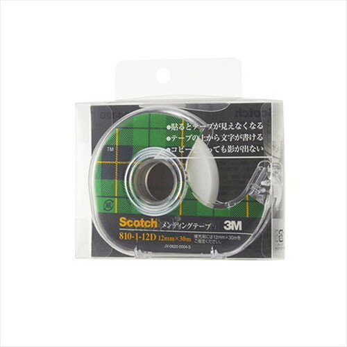 3M Scotch スコッチ メンディングテープ 12mm ディスペンサー付 3M-810-1-12D(代引不可)