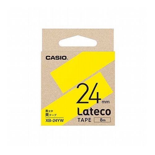 lateco詰め替え用テープ 24mm幅(テープ長8m)●黄に黒文字●24mm●発色層をラミネートした新開発のテープ。●ラミネートフィルムにより、擦れ、汚れなどに対する耐久性に優れています。●テープ交換:テープは詰め替え方式を採用。専用テープアダプター(カートリッジ)にテープを詰め替えるだけ。今まで捨てていたカートシッジのごみを削減。●保証期間:1年間●生産国:日本重量：240g【特長】ポスト・イット、シルエットノート【代引きについて】こちらの商品は、代引きでの出荷は受け付けておりません。【送料について】北海道、沖縄、離島は別途送料を頂きます。