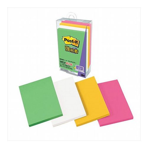 【10個セット】 3M Post-it ポストイット 強粘着ノート マルチカラー8 3M-656SS-MC-8X10(代引不可)【送料無料】