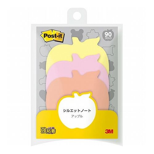 ポストイット シルエットノート 強粘着 アップルオフィスの定番、ポスト・イット(R)　強粘着ふせん/粘着メモ。粘着力が約2倍の強粘着タイプです。(当社通常粘着製品比)パソコンや電話、キャビネットなどの樹脂面や垂直面など、今まではがれやすかった場所にもしっかり貼れます。また、繰り返しはったりはがしたりできます。水分散性粘着剤を使用しています。生産国…米国1個当たりのパッケージサイズ…130×20×90mm1個当たりのパッケージ重量…40g重量：400g【代引きについて】こちらの商品は、代引きでの出荷は受け付けておりません。【送料について】北海道、沖縄、離島は別途送料を頂きます。