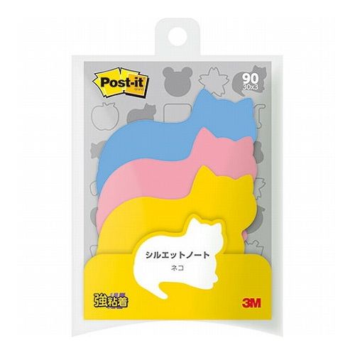 【10個セット】 3M Post-it ポストイット シルエットノート 強粘着 ネコ 3M-SSS-NERX10(代引不可)【送料無料】