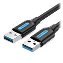 【10個セット】 VENTION USB 3.0 A Male to A Male ケーブル 1.5m Black PVC Type CO-7392X10(代引不可)【送料無料】