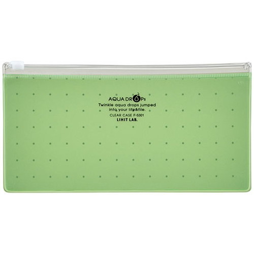 LIHIT LAB. クリヤーケース ペンサイズ 黄緑 F-5301-6-YG(代引不可)【メール便配送】【送料無料】