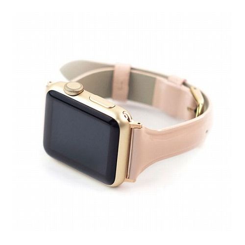 WEARPLANET Slim Line 本革 エナメルバンド for Apple Watch 41/40/38mm ティックルドピンク WP23100AWPK スマートフォン タブレット 携帯電話 iPhone Apple Watch用アクセサリ(代引不可)【メール便配送】【送料無料】