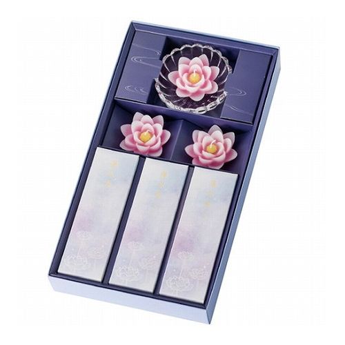 カメヤマ 蓮水香 線香 ローソクセット 2289-052 雑貨 ホビー インテリア 雑貨 雑貨品(代引不可)