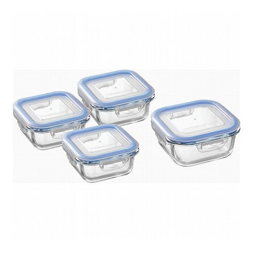Storage Bins - レッシュ 耐熱ガラス容器4Pセット C5138048 雑貨 ホビー インテリア 雑貨 雑貨品(代引不可)