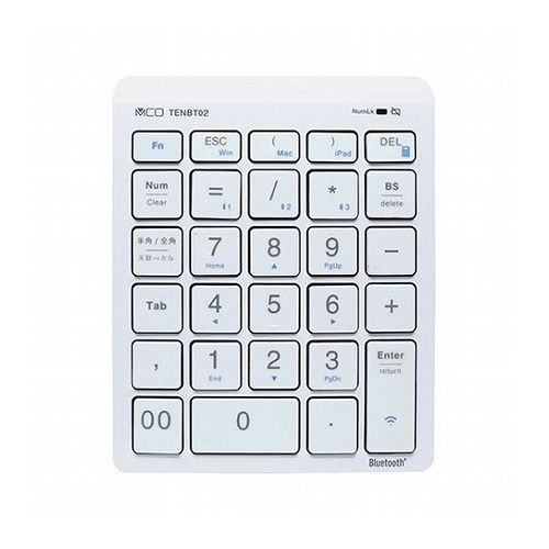 MCO Bluetoothテンキー ホワイト TENBT02/WH パソコン パソコン周辺機器 テンキー(代引不可)【メール便配送】【送料無料】 MCO Bluetoothテンキー ホワイト TENBT02/WH パソコン パソコン周辺機器 テンキー(代引不可)【メール便配送】【送料無料】