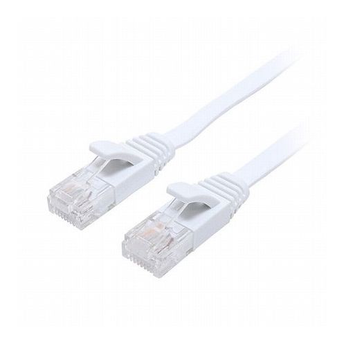 MCO CAT.6A LANケーブル フラット ホワイト 5m C6A-F05WH パソコン パソコン周辺機器 LANケーブル(代引不可)【メール便配送】【送料無料】