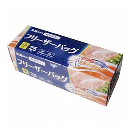 【10セット】 ジャパックス Wジッパー フリーザーバッグ 小 25枚入 WF-01X10(代引不可)