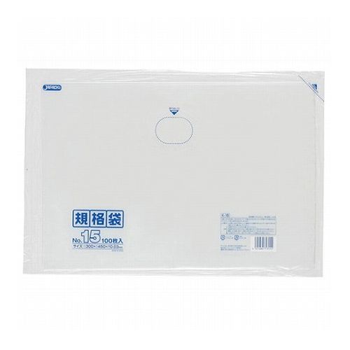 【5セット】 ジャパックス LD 規格袋 15号 0.030mm厚 100枚 透明 K-15X5(代引不可)【送料無料】