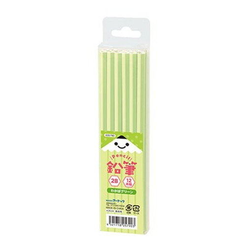 ARTEC 鉛筆2B 12本組 わかばグリーン ATC05790 雑貨(代引不可)