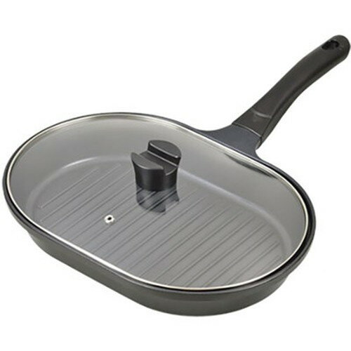 Glass Fry Pans - パール金属 フィッシュグリルNEO ブルーダイヤモンドコート IH対応ガラス蓋付ワイドパン HB-2331 キッチン雑貨(代引不可)【送料無料】