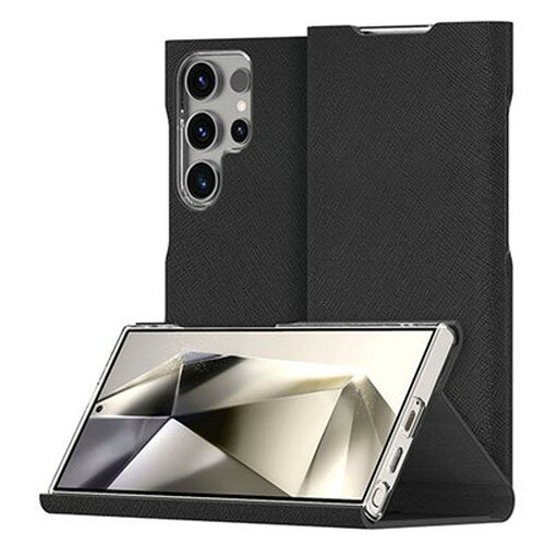 araree アラリー 手帳型スマホケース Bonnet Stand ボンネットスタンド for Galaxy S24 Ultra ブラック AR26681S24U スマートフォン(代引不可)