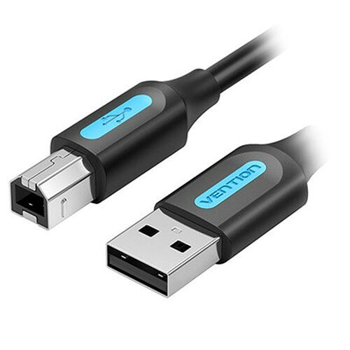 VENTION USB 2.0 A Male to B Maleケーブル PVC Type 2m ブラック CO-7217 パソコン周辺機器(代引不可)