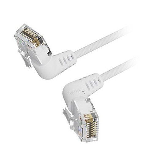 VENTION Cat.6a LANケーブル UTP 直角コネクタ 360°スイングタイプ ホワイト 5m ホワイト IB-0491 パソ..