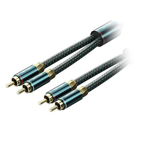 VENTION 2RCA Male to 2RCA Male オーディオケーブル Green 1.5m グリーン BC-0798 オーディオ関連(代引不可)【送料無料】