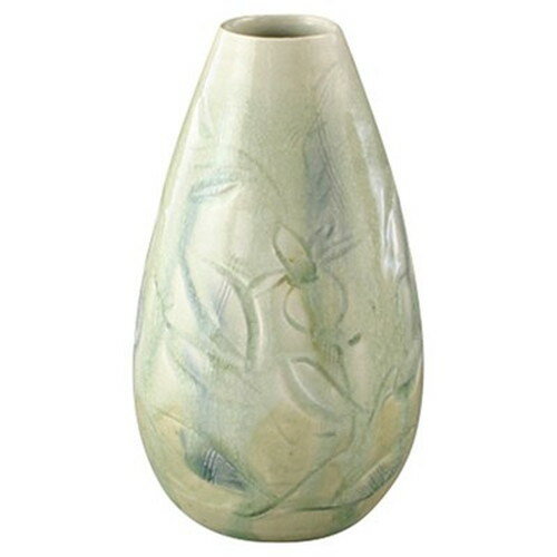 京焼・清水焼 灰釉草花紋 花入 22423006 キッチン雑貨(代引不可)【送料無料】