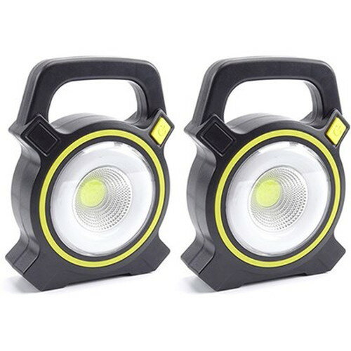 デジタルランド COBポータブル投光器2個セット DL-YU253 ライト ラジオ 電池(代引不可)