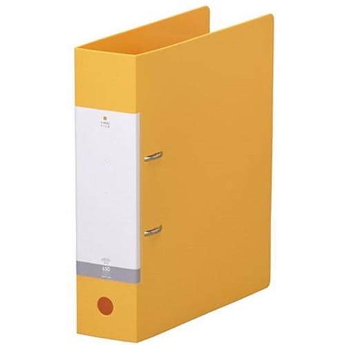 【5個セット】 LIHIT LAB. リクエスト D型リングファイル A4S 黄 G2280-5-YEX5 雑...