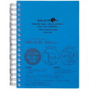 【10個セット】 LIHIT LAB. AQUA DROPs ツイストリング ノート A6 青 N-1665-8-BLX10 雑貨(代引不可)【送料無料】