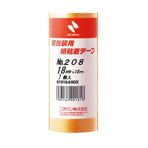 【7個入×5セット】 ニチバン 紙粘着テープ208 18×18 NB-208-18X5 雑貨(代引不可)
