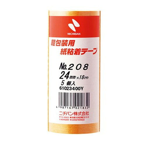 【5個入×5セット】 ニチバン 紙粘着テープ208 24×18 NB-208-24X5 雑貨(代引不可)