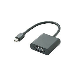 【特長】■Mini DisplayPort搭載機器のデジタル映像を、VGA(D-sub 15pin)コネクタを持つディスプレイやプロジェクターなどに出力できる変換アダプタです。 ■サビなどに強く信号劣化を抑える金メッキピンを採用しています。 ■外部ノイズの干渉を抑える3重シールドケーブル採用しています。 ■1024×768ドット解像度(XGA)に対応します。 ■※D-Sub 15pinからMini DisplayPortへの変換はできません。 ※音声出力には対応していません。【仕様】■対応機種:MiniDisplayPortまたはThunderboltPortを搭載したPC及びD-Sub 15ピン(ミニ)端子を搭載したディスプレイ・プロジェクター等 ■コネクタ形状:miniDisplayPortオス -D-Sub15ピンメス ■ケーブルタイプ:ノーマルタイプ ■対応解像度:1024×768dpi(XGA)対応 ■シールド方法:3重シールド ■ケーブル長:0.15m ■ケーブル太さ:φ6.5mm ■カラー:ブラック【送料について】北海道、沖縄、離島は送料を頂きます。
