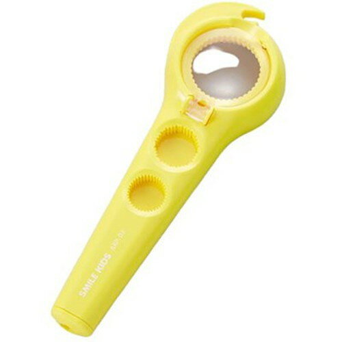 【5セット】 スマイルキッズ ルーペ付らくらくオープナー イエロー ARP-02YEX5 キッチン雑貨(代引不可)