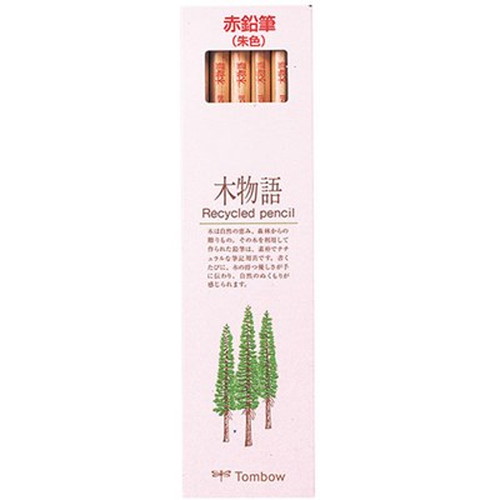 【5セット】 トンボ鉛筆 赤鉛筆 木物語 朱色 1ダース 12本 Tombow-CV-REAVX5 雑貨(代引不可)【送料無料】