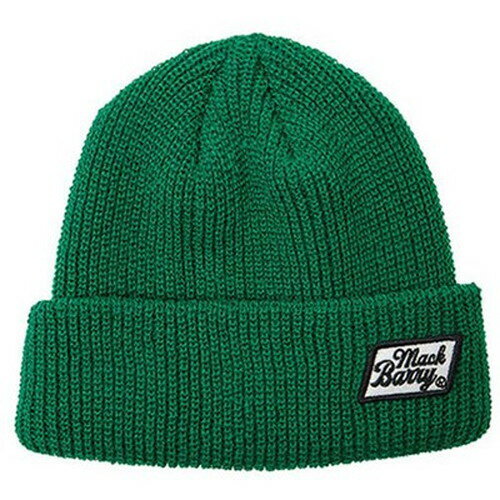 MACK BARRY マクバリー 【BEANIE ビーニー 】 CLASSIC PATCH SHORT BEANIE ディープグリーン MCBRY71686 帽子(代引不可)【メール便配送】【送料無料】