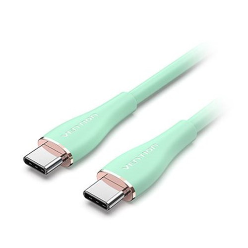 VENTION 100W PD USB 2.0 C-Type to C-Type 急速充電ケーブル シリコンタイプ eMarke対応 1.5m ライトグリーン TA-8715 パソコン周辺機器(代引不可) VENTION 100W PD USB 2.0 C-Type to C-Type 急速充電ケーブル シリコンタイプ eMarke対応 1.5m ライトグリーン TA-8715 パソコン周辺機器(代引不可)