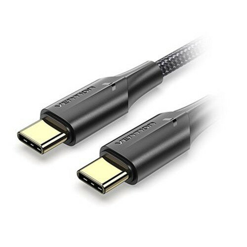 VENTION USB 2.0 C-type Male to C-type Male 3Aケーブル LEDタイプ 1m ブラック TA-9934 パソコン周辺機器(代引不可)