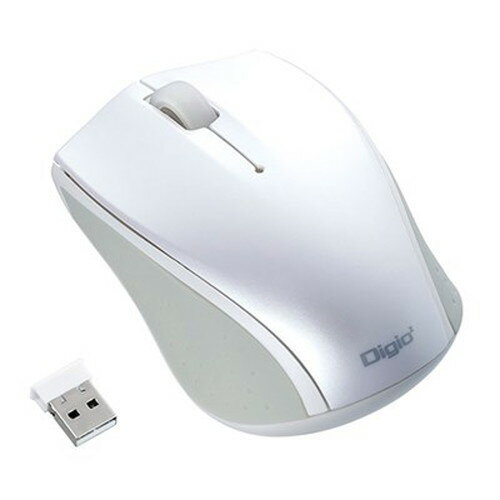 Digio デジオ 持ち運びラクラクな小型無線3ボタンBlueLEDマウス ホワイト MUS-RKT160W パソコン周辺機器(代引不可)