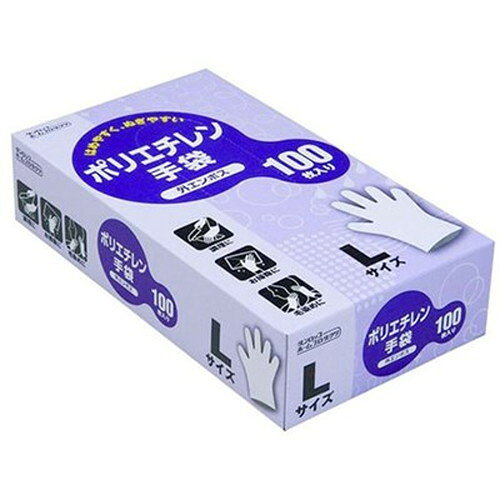 ダンロップホームプロダクツ ポリエチレン手袋 外エンボス加工 100枚 Lサイズ 09403L 雑貨(代引不可)