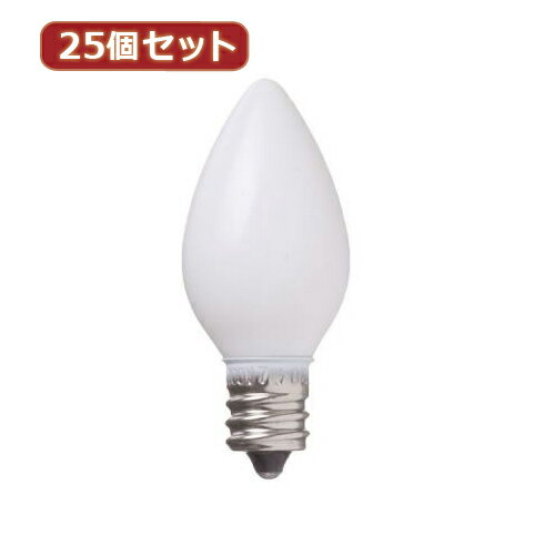 Other - YAZAWA 【25個セット】 ローソク球7Wホワイト C71207WX25 家電 照明器具 照明器具【送料無料】