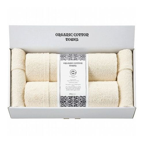 オーガニックコットン オーガニックコットンバスタオル2P&フェイスタオル2P バスタオル60×120cm、フェ..