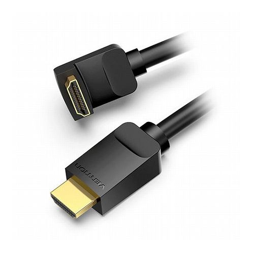 【5本セット】 VENTION HDMI 直角ケーブル 上向き 2m ブラック AA-0126X5(代引不可)【送料無料】