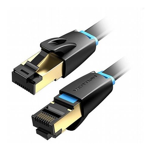 【5本セット】 VENTION Cat.8 薄型LANケーブル 1.5m ブラック IK-9068X5(代引不可)【送料無料】