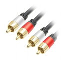 【3本セット】 HORIC RCAオーディオケーブル 1m 2RCA RC10-800RSBX3(代引不可)【送料無料】