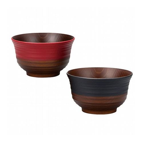 日本伝統色 丼 黒/朱 φ13.5×8cm C6106555(代引不可)